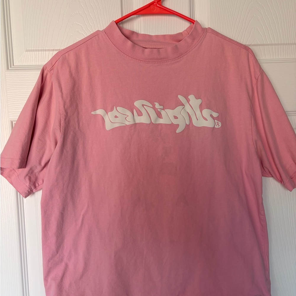 Women's Crewneck Sweatshirt in Light Pink with White Graphic